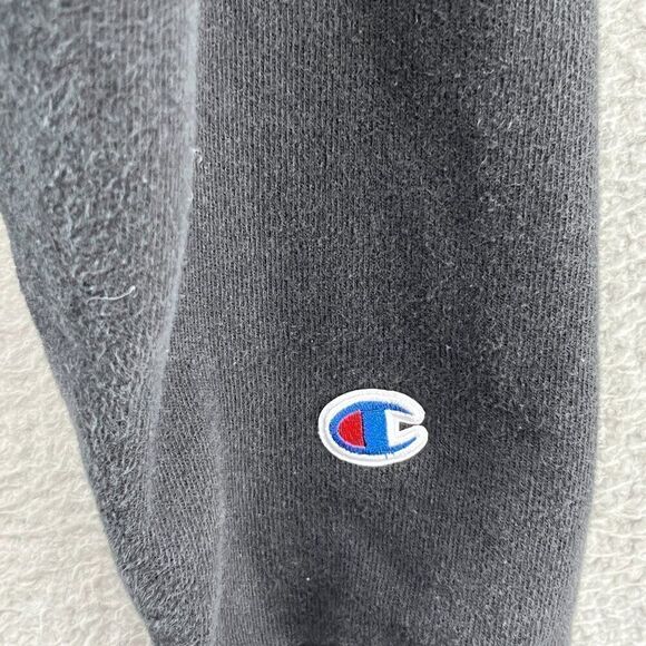 Champion Reverse Weave Hoodie Sweatshirt Men's Size S Black Fleece Lined - Picture 4 of 10